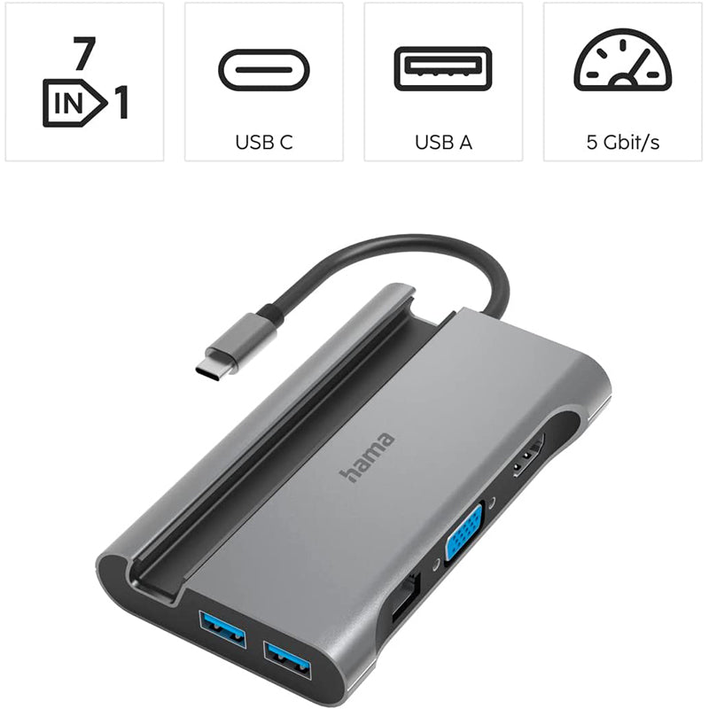 Hama USB-C HUB PD Multiport 7 Port