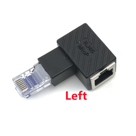 Rj45 M-F Converter 90 Degree Cat5/Cat6 Lan Ethernet